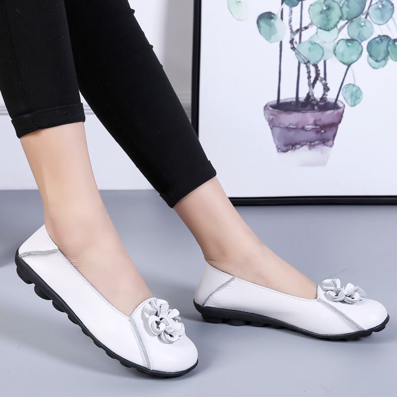 Damskie Codzienne Płaskie Buty Piery Czarne - Czarny