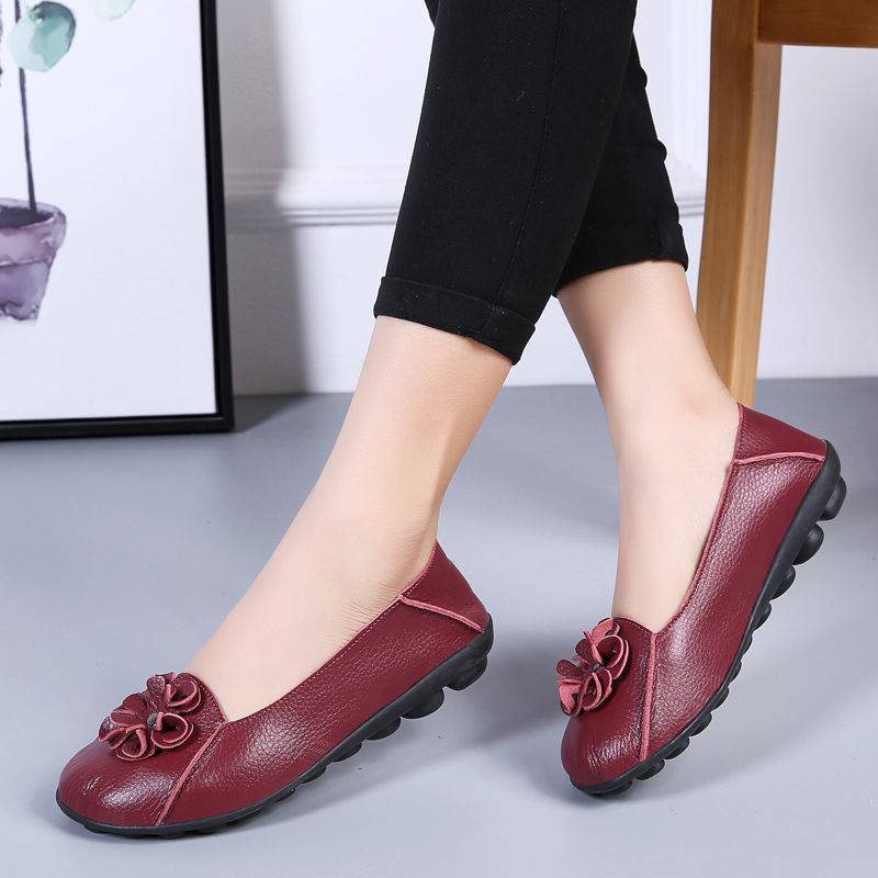 Damskie Codzienne Płaskie Buty Piery Czarne - Czarny
