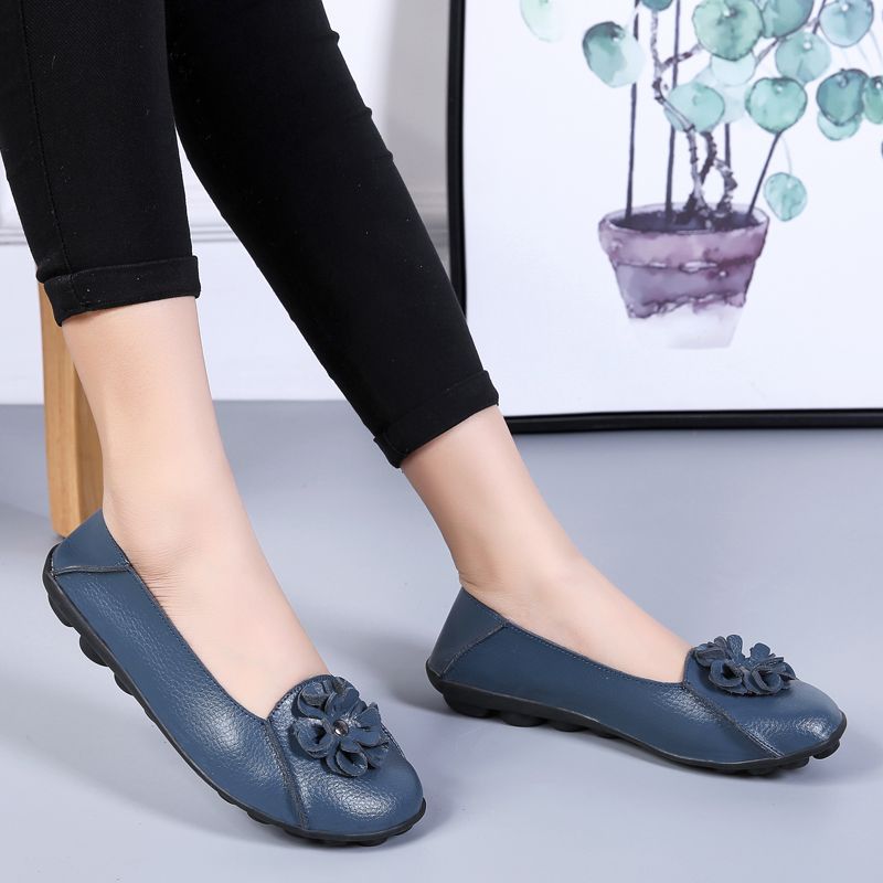 Damskie Codzienne Płaskie Buty Piery Czarne - Czarny