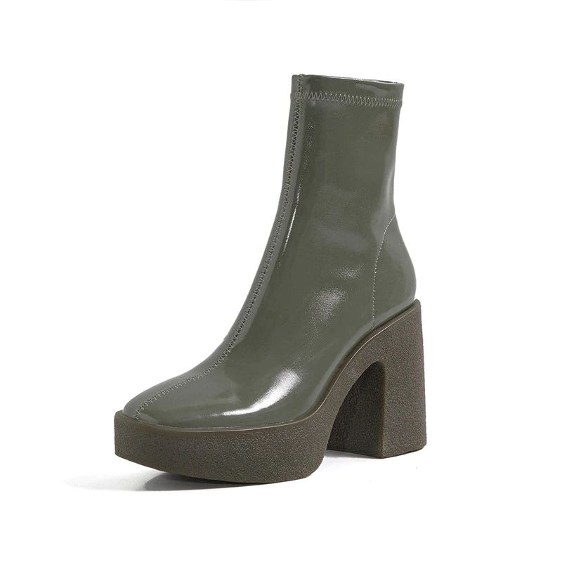 Damskie Eleganckie Buty Na Platformie Nakia - Morelowy