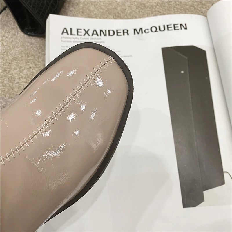 Damskie Eleganckie Buty Na Platformie Nakia - Morelowy