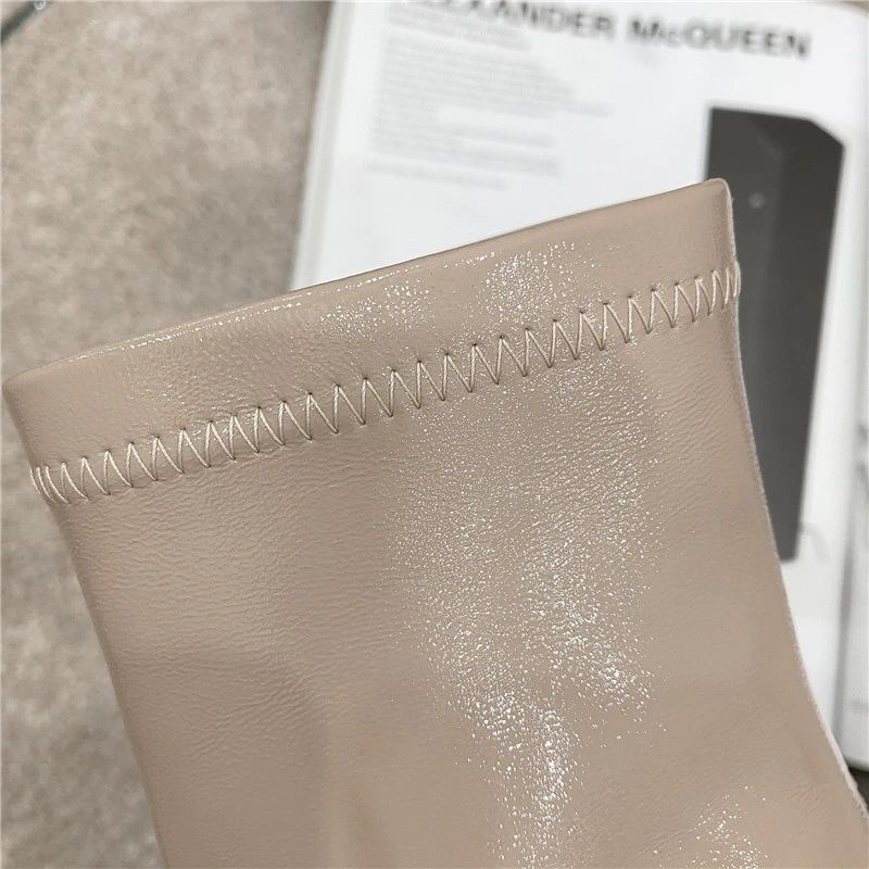 Damskie Eleganckie Buty Na Platformie Nakia - Morelowy