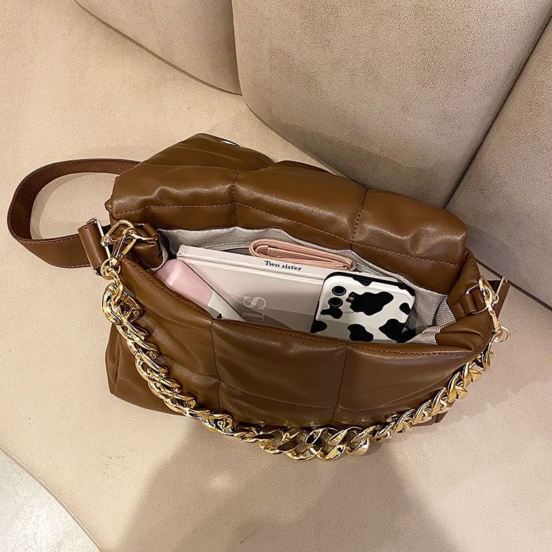 Damskie Pikowane Torebki Typu Crossbody Claret - Czarny