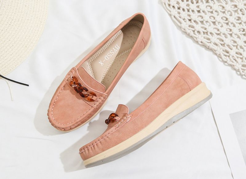 Damskie Płaskie Buty Amelia - Żółty