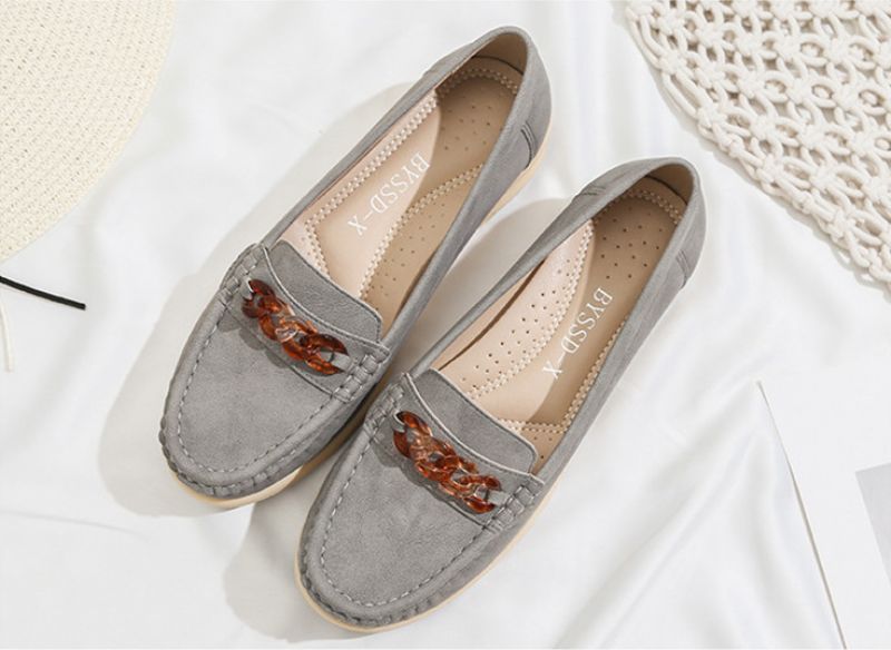 Damskie Płaskie Buty Amelia - Żółty