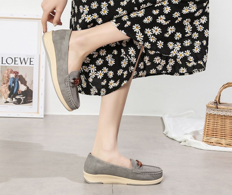 Damskie Płaskie Buty Amelia - Żółty
