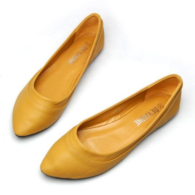 Damskie Płaskie Buty Belinda Ze Szpiczastym Noskiem - Czarny
