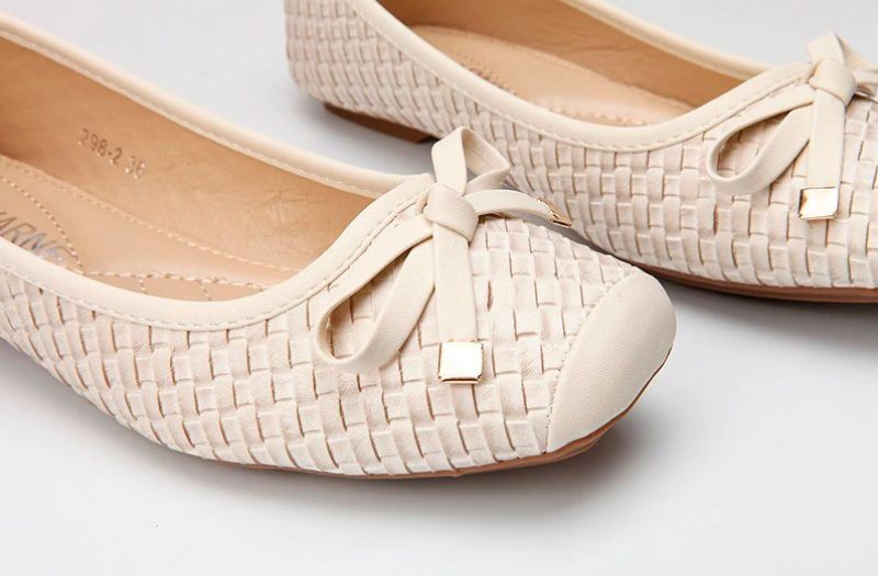 Damskie Płaskie Buty Betania Z Miękkiej Podeszwy - Czarny