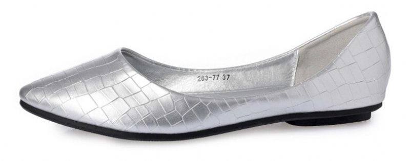 Damskie Płaskie Buty Lolita Z Miękkiej Podeszwy - Srebrny
