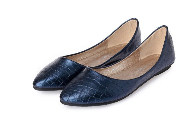 Damskie Płaskie Buty Lolita Z Miękkiej Podeszwy - Srebrny