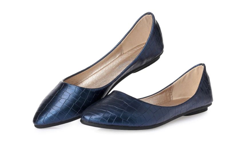 Damskie Płaskie Buty Lolita Z Miękkiej Podeszwy - Srebrny
