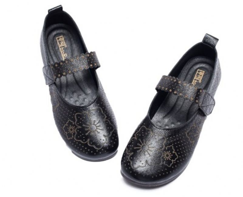 Damskie Płaskie Buty Mae Z Miękkiej Podeszwy - Czarny