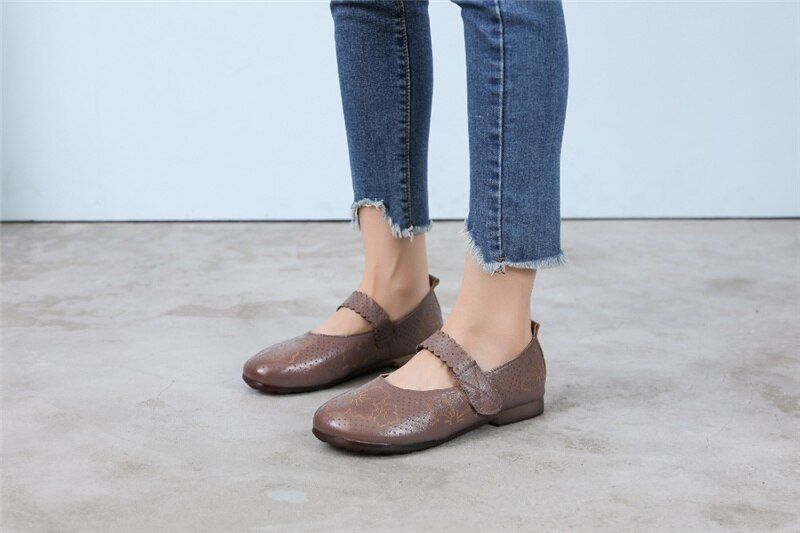 Damskie Płaskie Buty Mae Z Miękkiej Podeszwy - Czarny