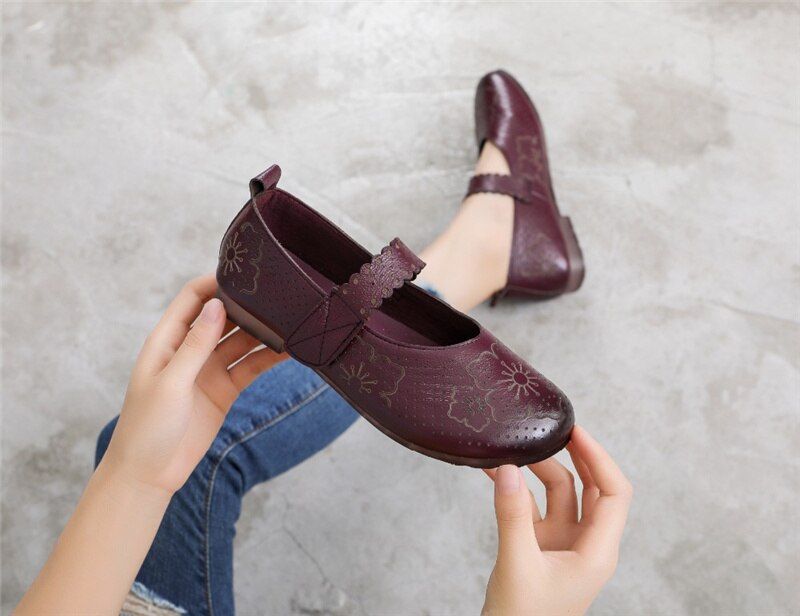 Damskie Płaskie Buty Mae Z Miękkiej Podeszwy - Czarny
