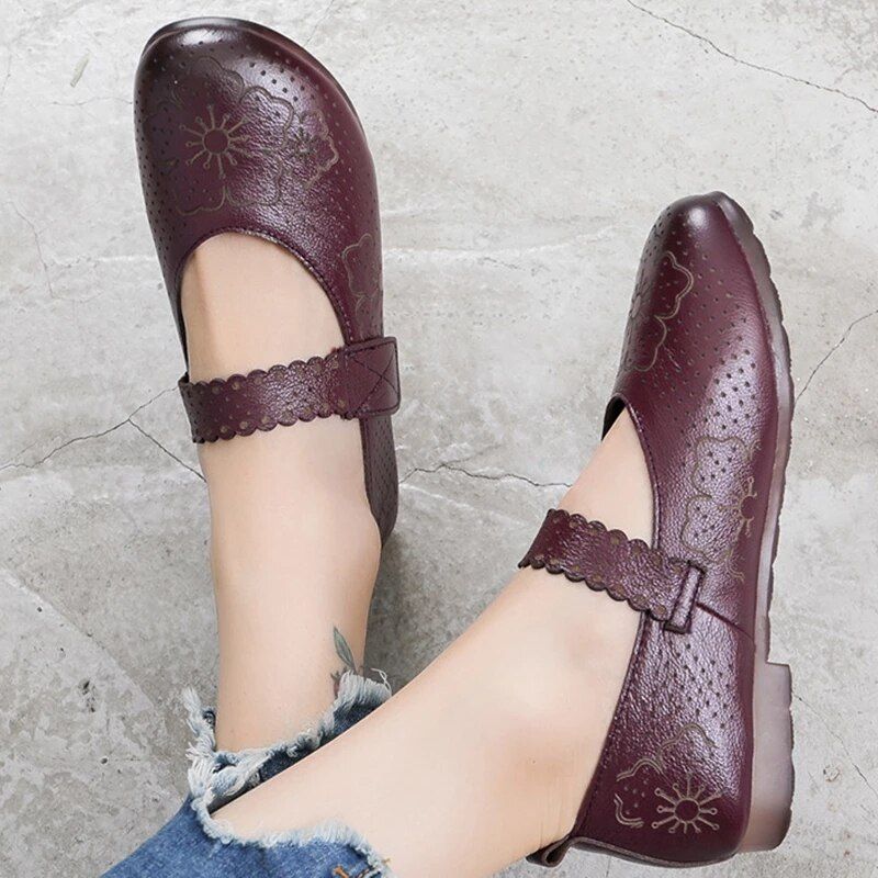 Damskie Płaskie Buty Mae Z Miękkiej Podeszwy - Czarny