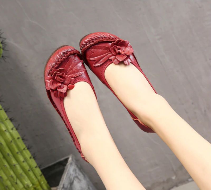 Damskie Płaskie Buty Nachi - Beżowy