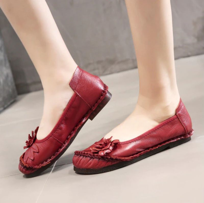 Damskie Płaskie Buty Nachi - Beżowy