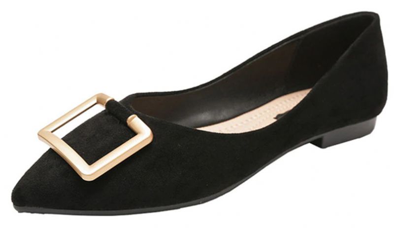 Damskie Płaskie Buty Paula Ze Szpiczastym Noskiem - Morelowy