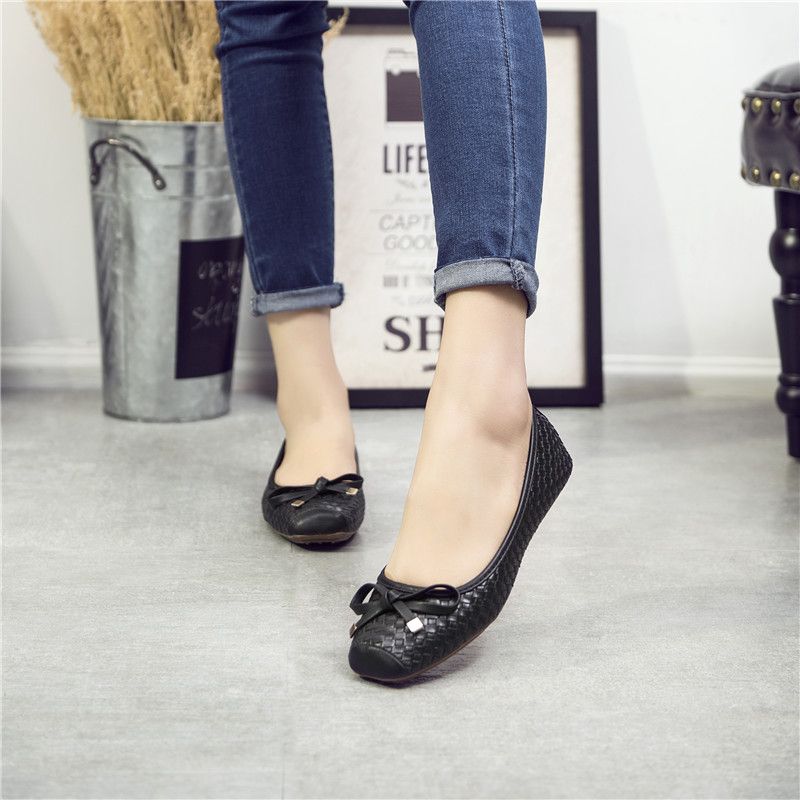 Damskie Płaskie Buty Silvana - Czarny
