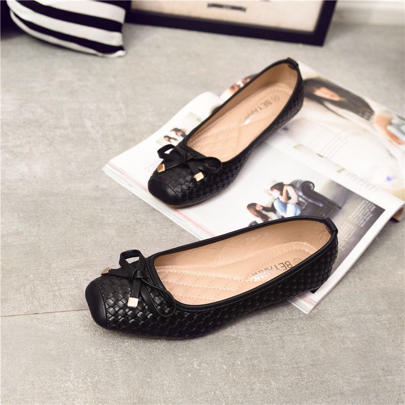 Damskie Płaskie Buty Silvana - Czarny
