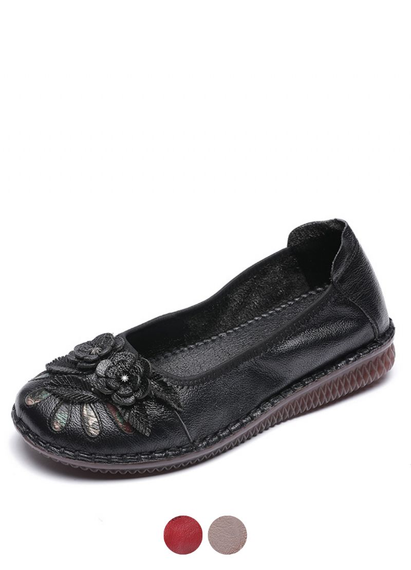 Damskie Płaskie Skórzane Buty Isabelita