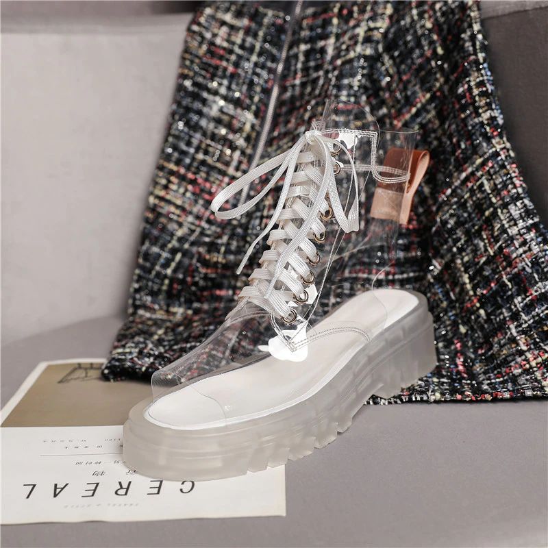 Damskie Przezroczyste Buty Letnie Rossy - Przezroczysty