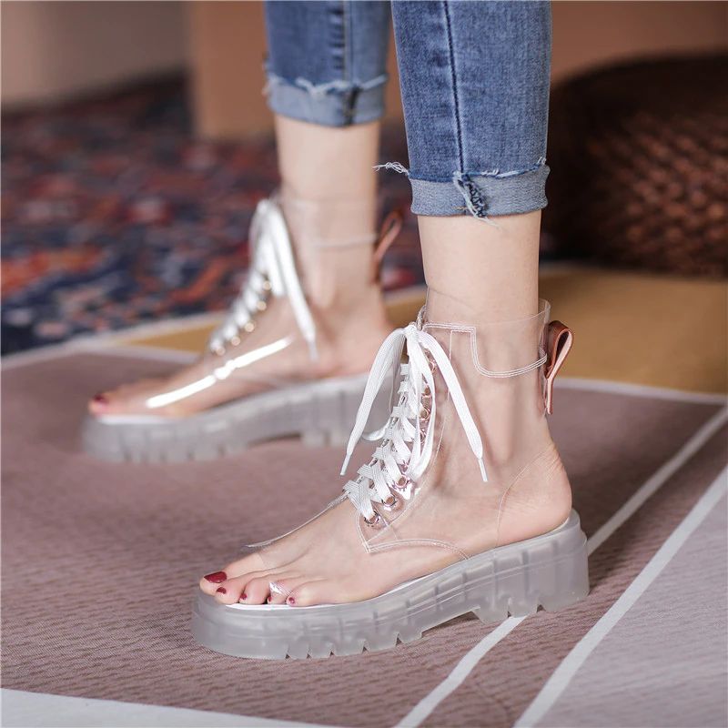 Damskie Przezroczyste Buty Letnie Rossy - Przezroczysty