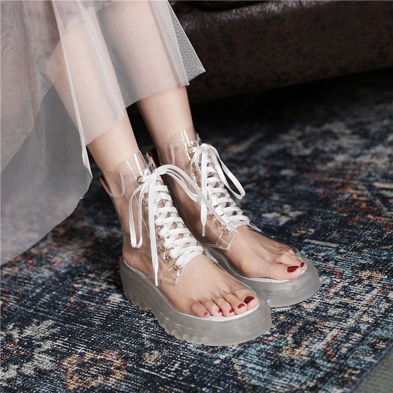 Damskie Przezroczyste Buty Letnie Rossy - Przezroczysty