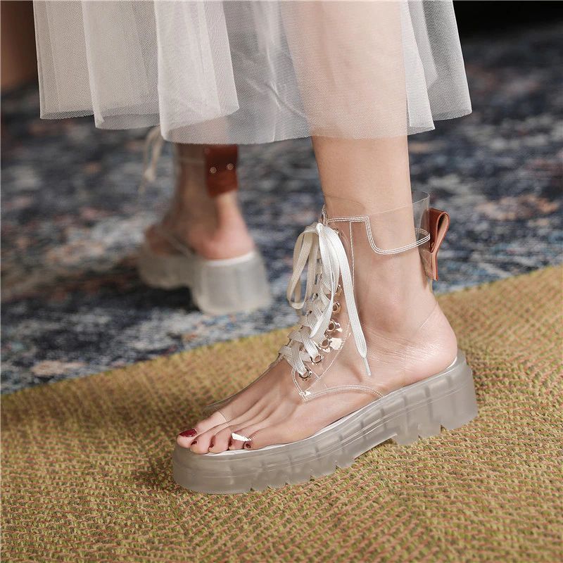 Damskie Przezroczyste Buty Letnie Rossy - Przezroczysty
