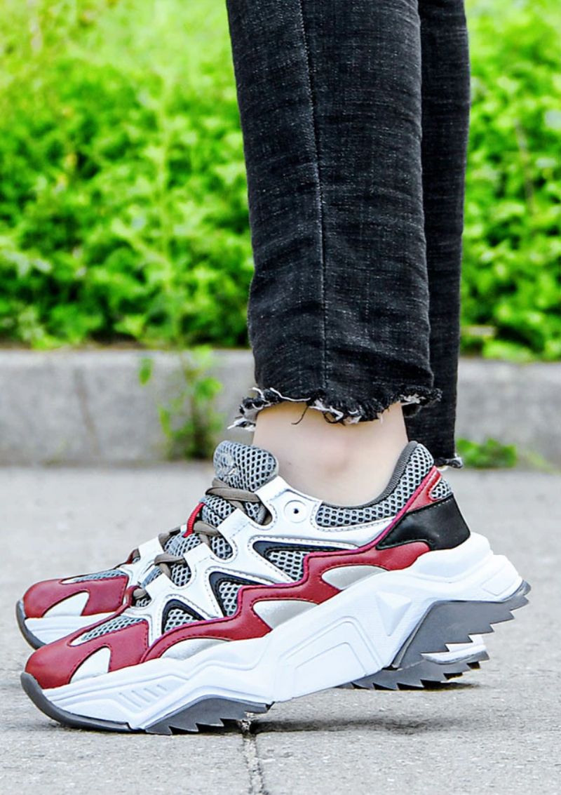 Damskie Trampki Na Platformie Loreto Fashion Walking - Żółty