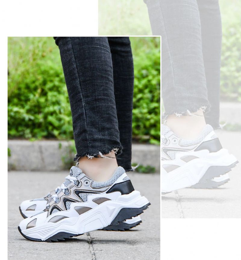 Damskie Trampki Na Platformie Loreto Fashion Walking - Żółty