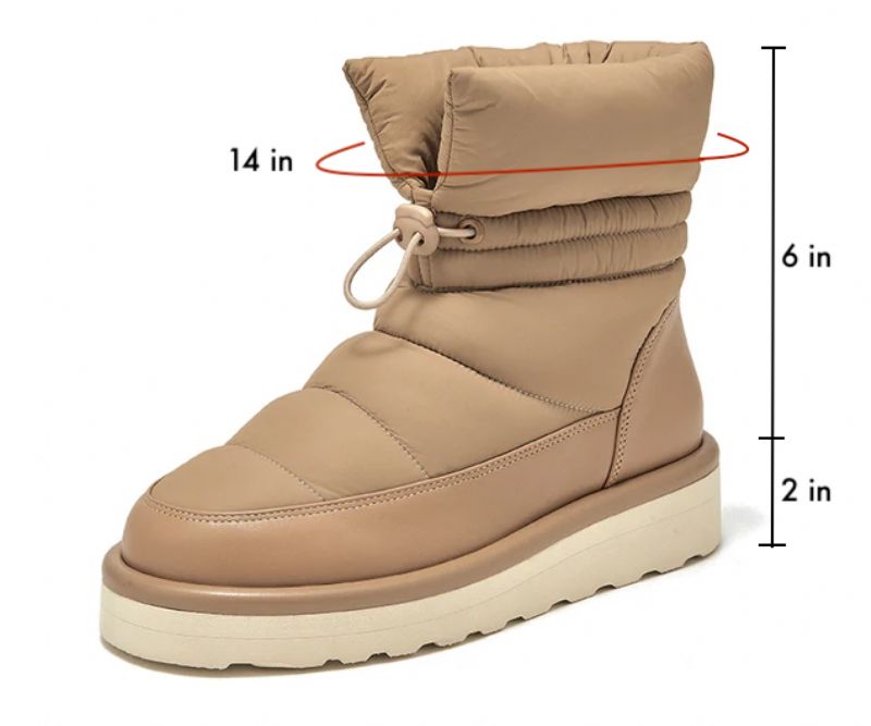 Damskie Wodoodporne Buty Sharo - Morelowy