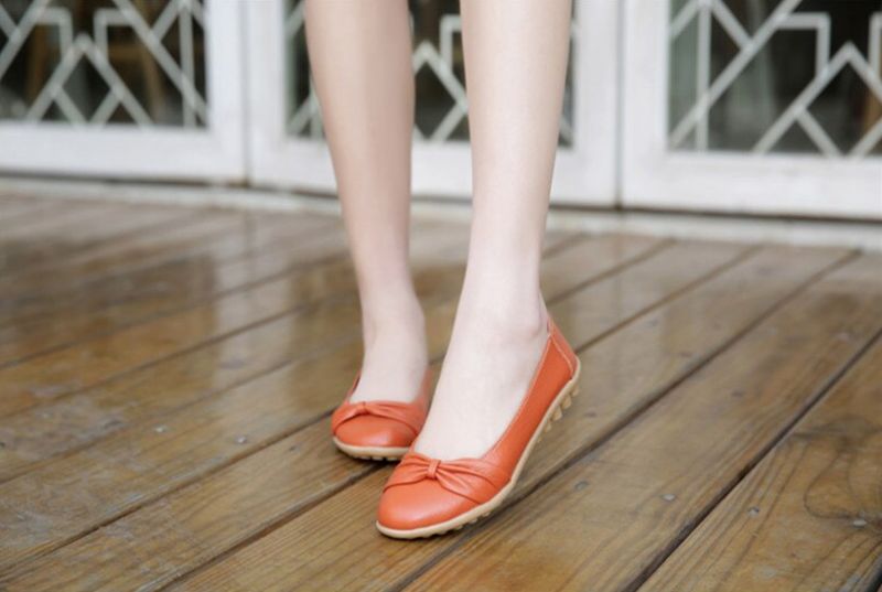 Damskie Wygodne Płaskie Buty Julia - Biały