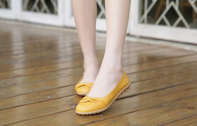 Damskie Wygodne Płaskie Buty Julia - Biały