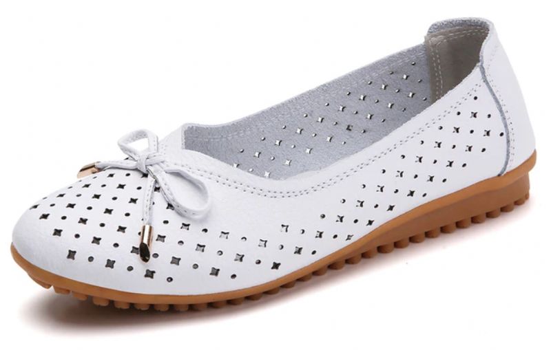 Damskie Wysokiej Jakości Oddychające Płaskie Buty Lucy - Beżowy