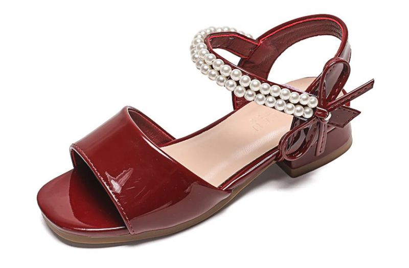Danna Dziewczęce Sandały Dress - Burgundowy