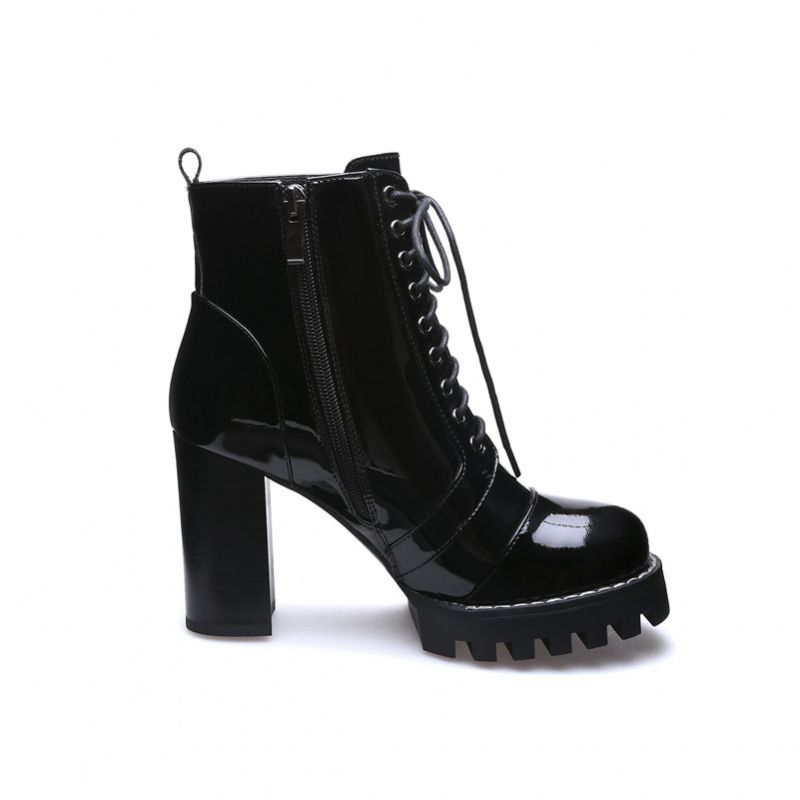 Darling Damskie Buty Na Jesiennej Platformie - Czarny