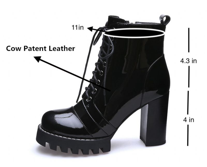 Darling Damskie Buty Na Jesiennej Platformie - Czarny