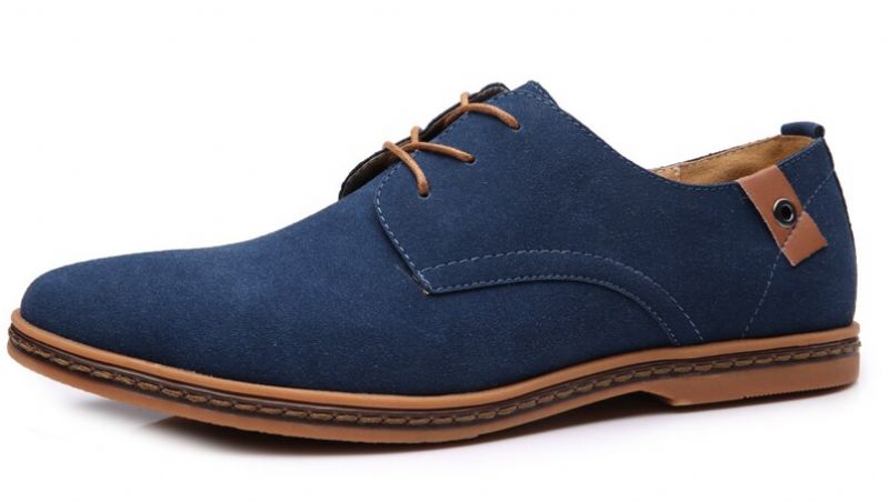 Dave Męskie Mokasyny Eleganckie Buty - Niebieski