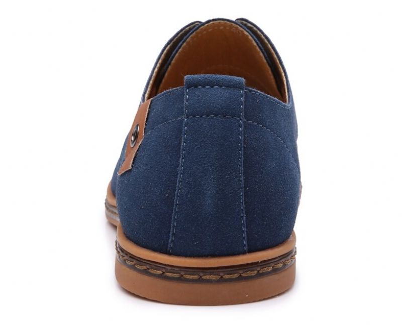 Dave Męskie Mokasyny Eleganckie Buty - Niebieski