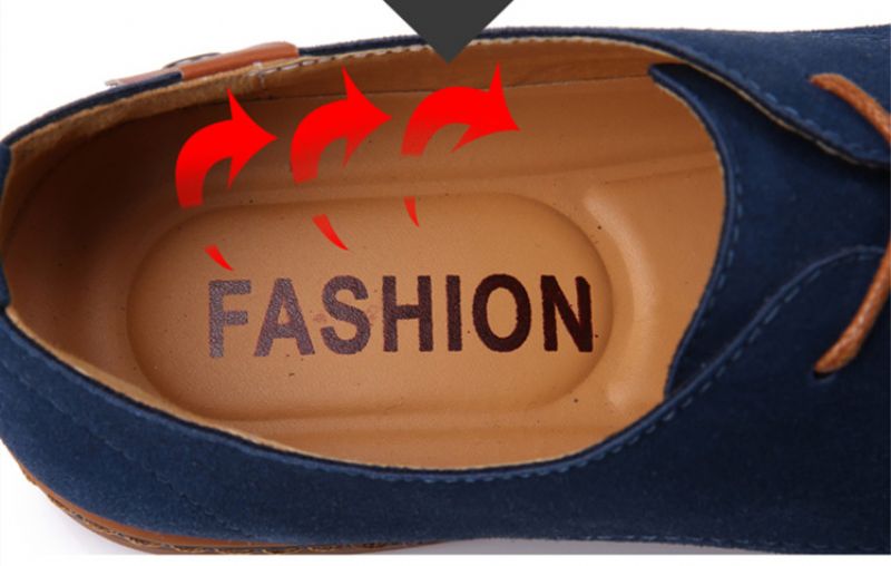 Dave Męskie Mokasyny Eleganckie Buty - Niebieski