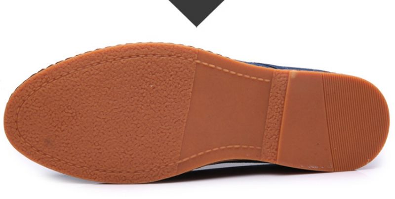 Dave Męskie Mokasyny Eleganckie Buty - Niebieski