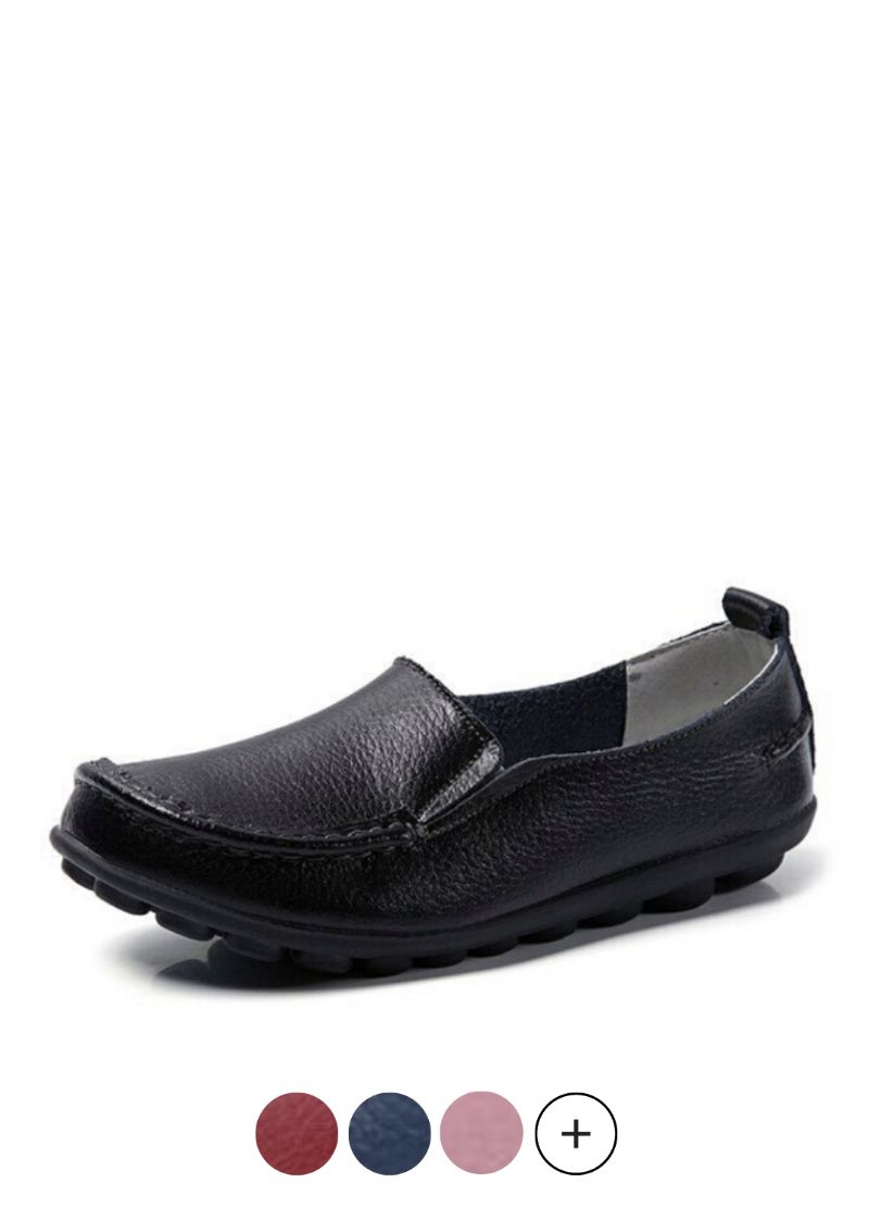 Debbie Damskie Skórzane Mokasyny Buty Wsuwane