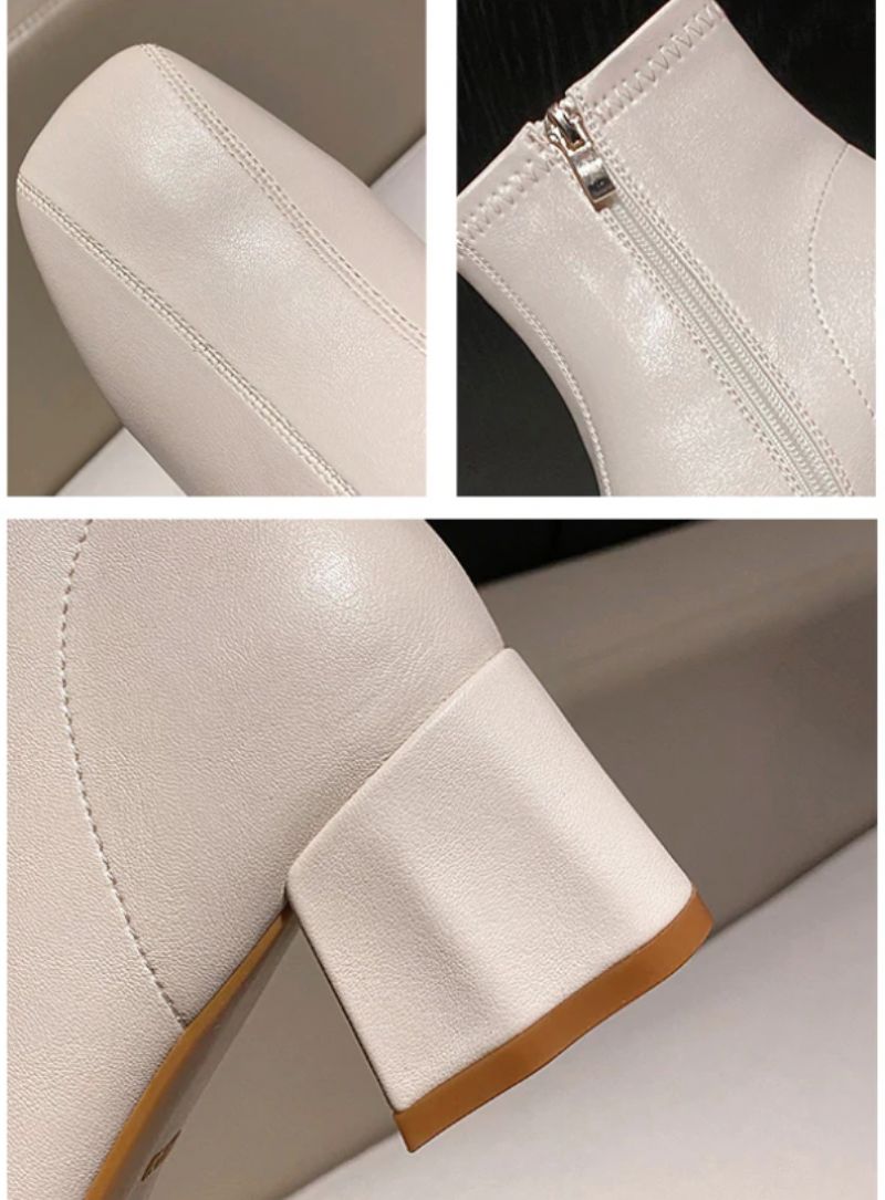Demetria Booties Ankle Length - Czarny