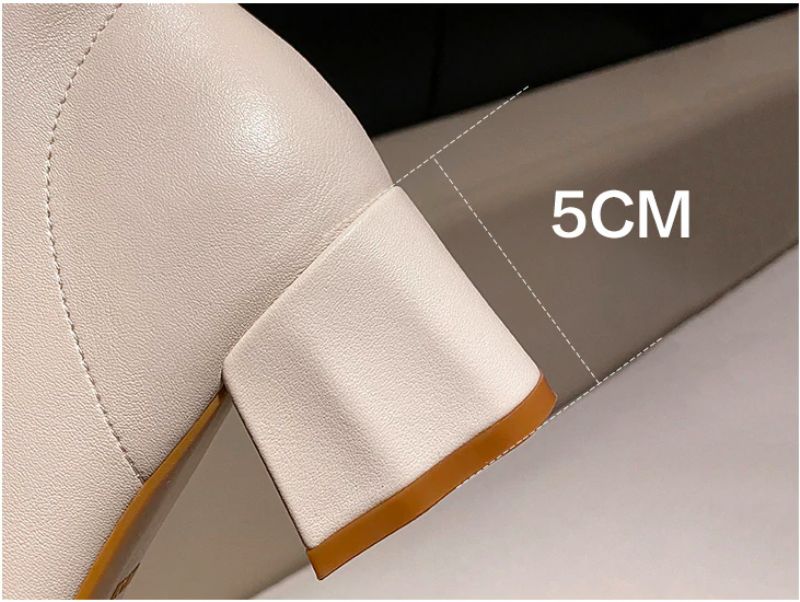 Demetria Booties Ankle Length - Czarny