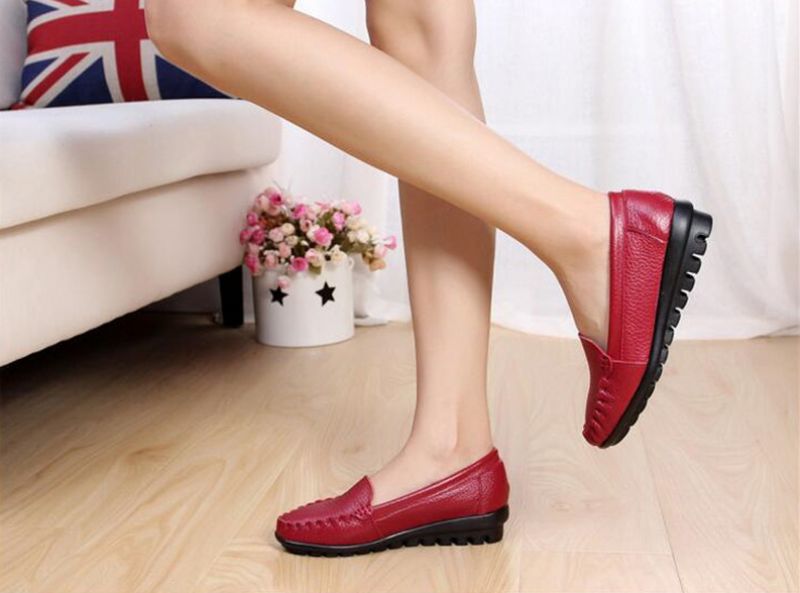 Desiree Damskie Buty Typu Loafer - Czerwony