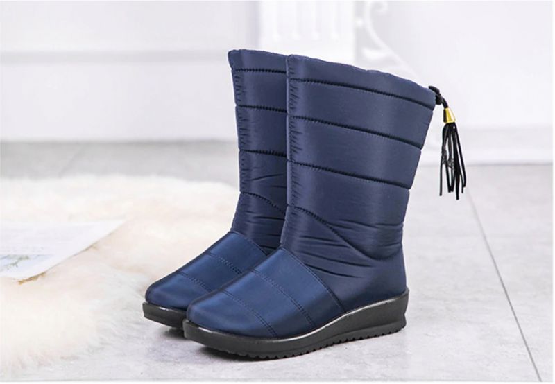 Devany Boots Mid Calf - Czerwony winny