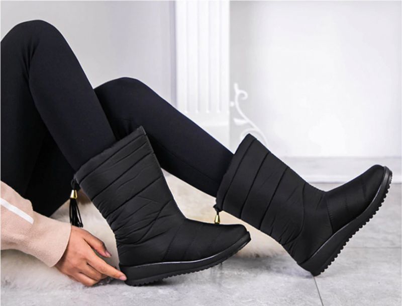 Devany Boots Mid Calf - Czerwony winny