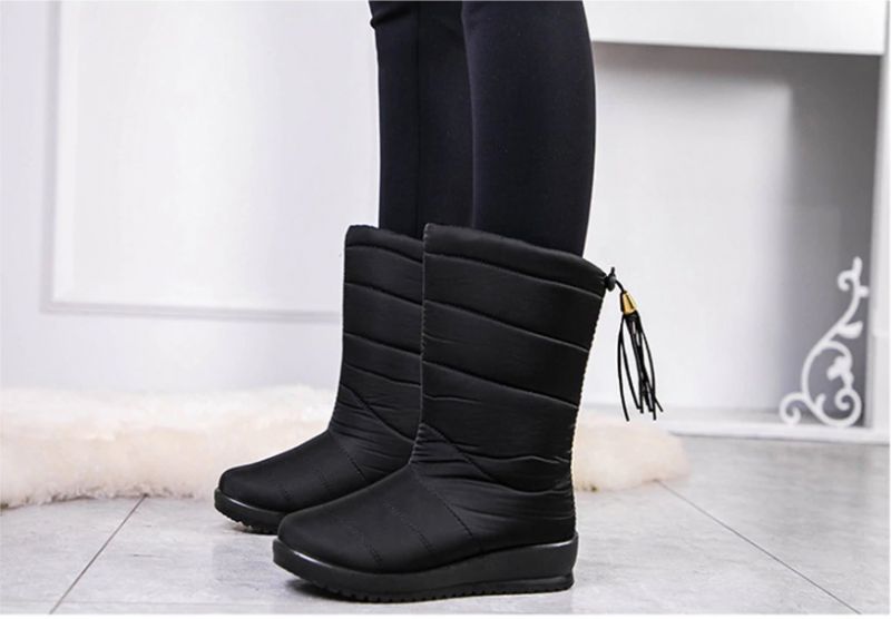Devany Boots Mid Calf - Czerwony winny
