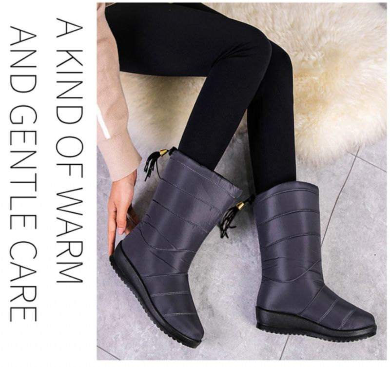 Devany Boots Mid Calf - Czerwony winny